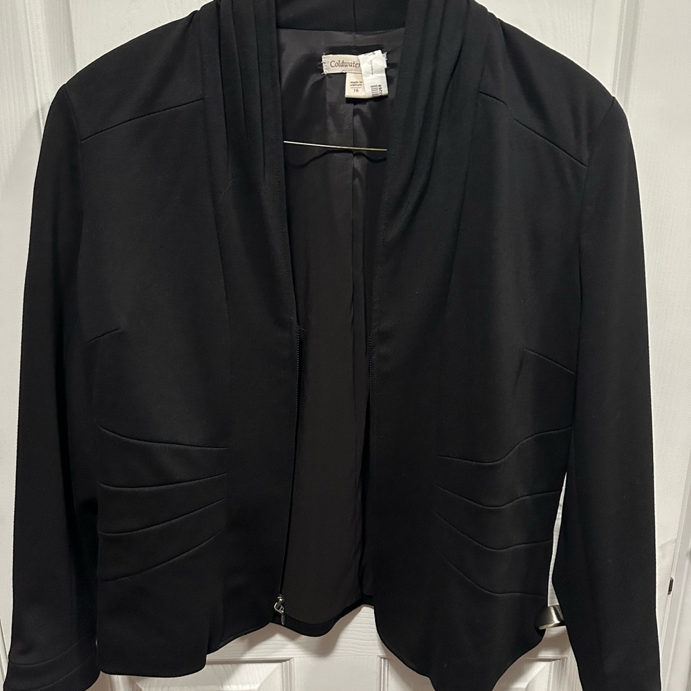 Coldwater Creek Women's Classic Black Blazer